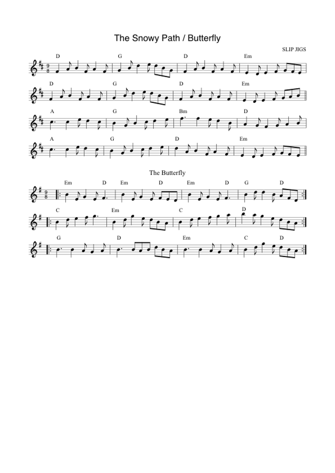 The Snowy Path : Butterfly